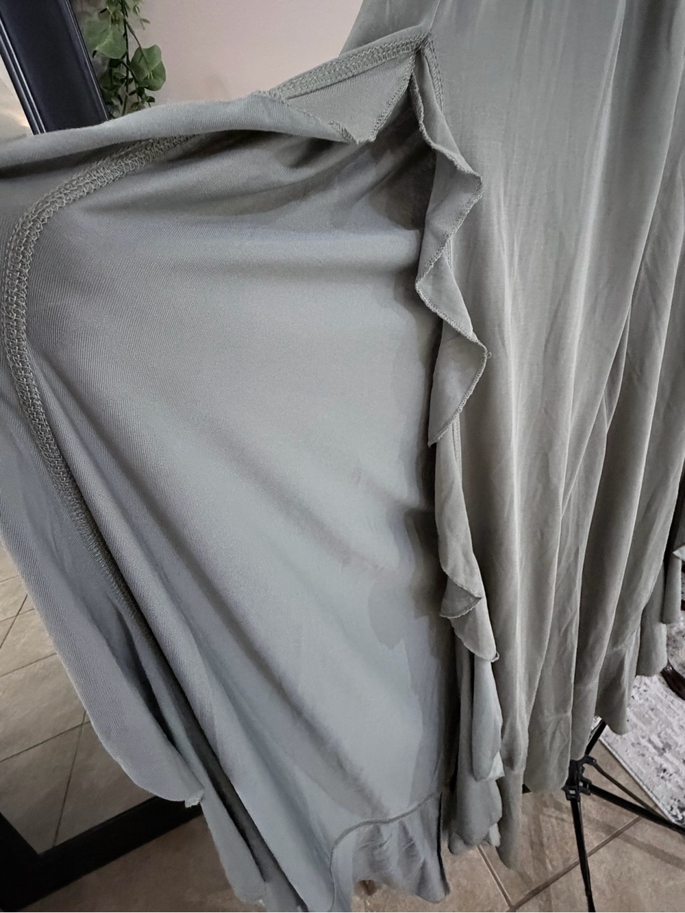 POL Sage Green Wide Leg Ruffle Pants - Picture 3 of 8
